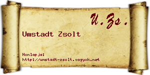 Umstadt Zsolt névjegykártya